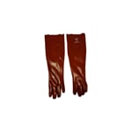 Oransje/rød lang hanske