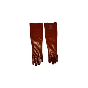 Oransje/rød lang hanske