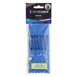 Sølvkroken Hekle med sort krok