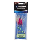 Sølvkroken Spesialkroksett Glitterving rød 6/0