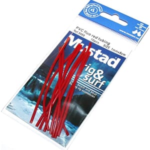 Mustad PVC fluo red tubing 10pk