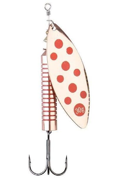 Dam Salmon spinner kobber rød.jpg