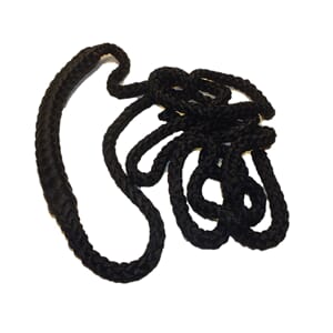 Fortøyningstau med innflettet strekkavlaster av gummi